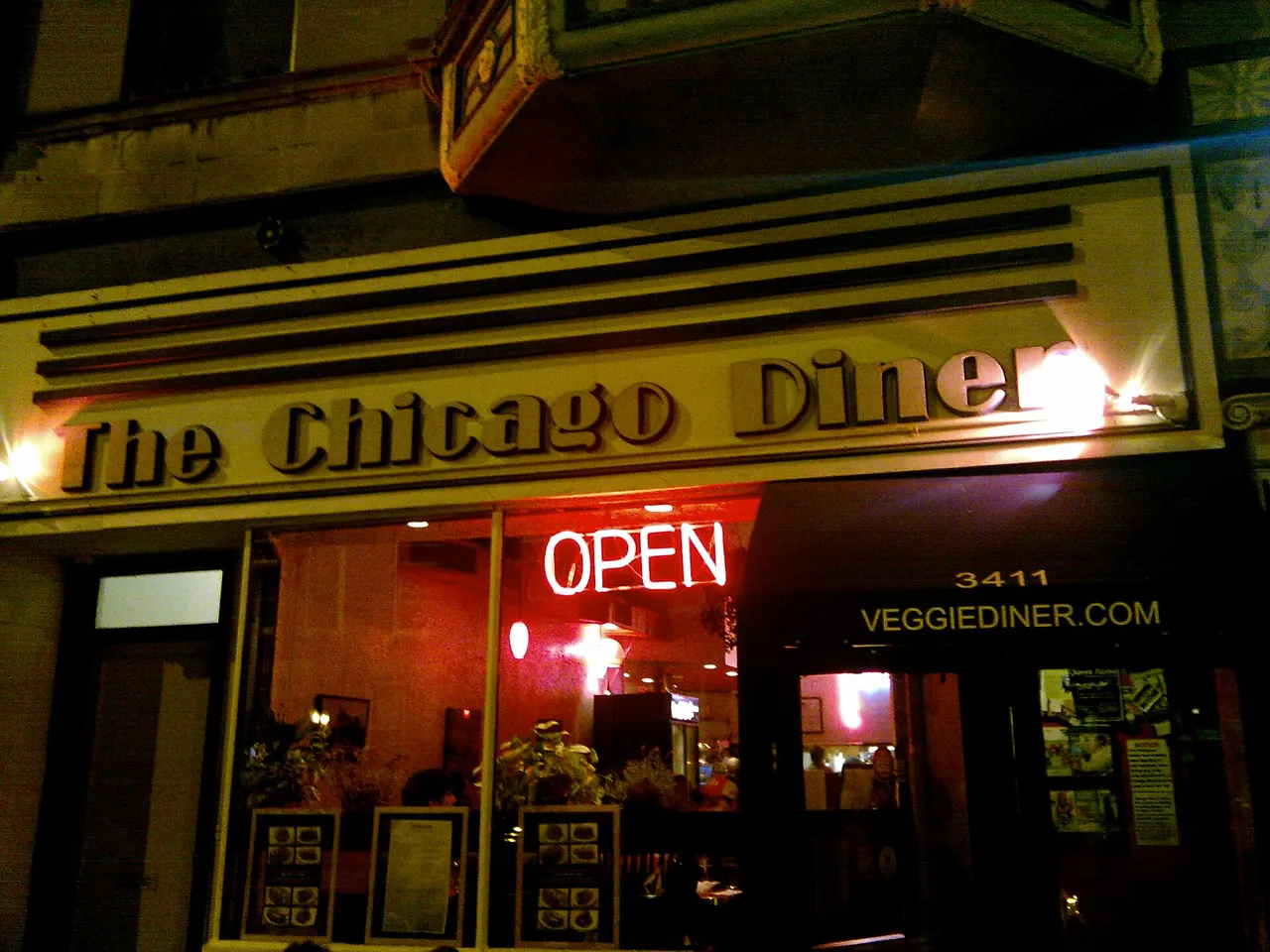 The Chicago Diner at 3411 North Halsted Street.