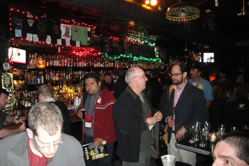 The bar at Delilah’s, photographed in 2010.