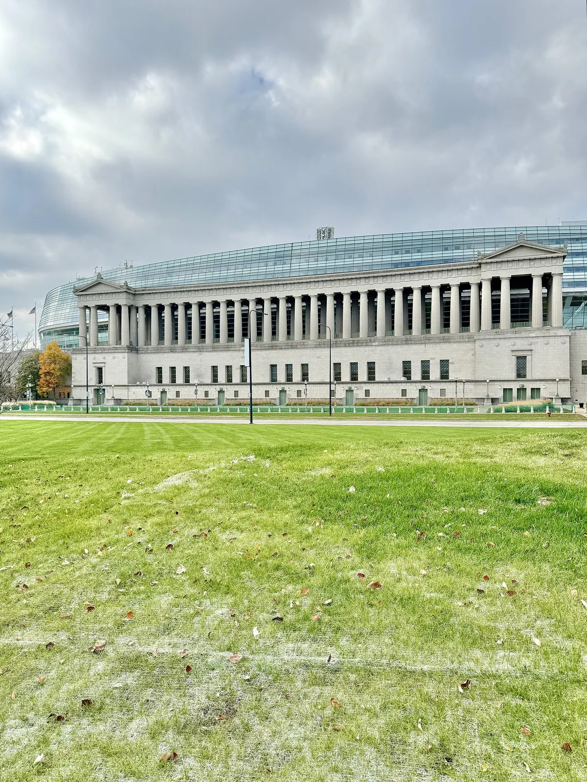 Soldier Field’s colonnade on November 4, 2023.