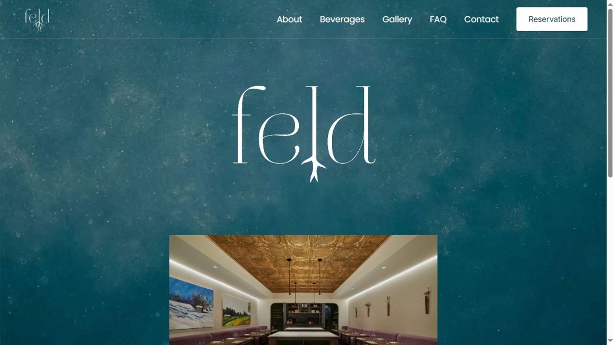 A preview of Feld’s website, captured October 25, 2026.